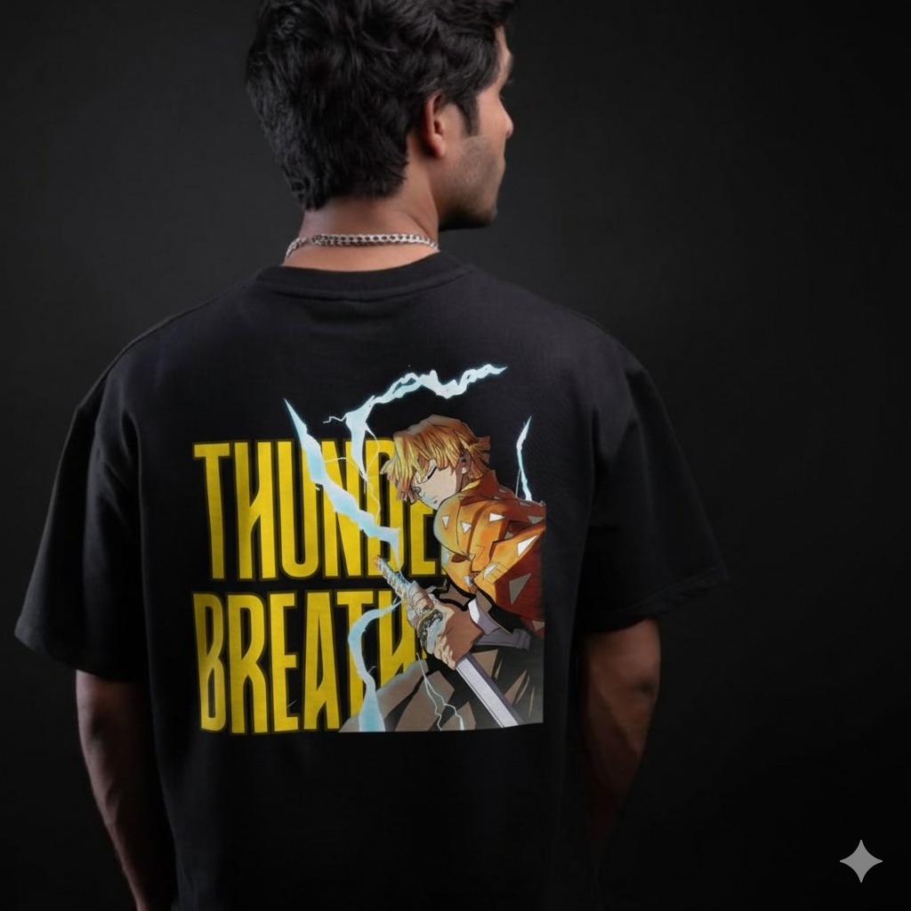 Thunder Breathing Oversized Tshirt Demon Slayer