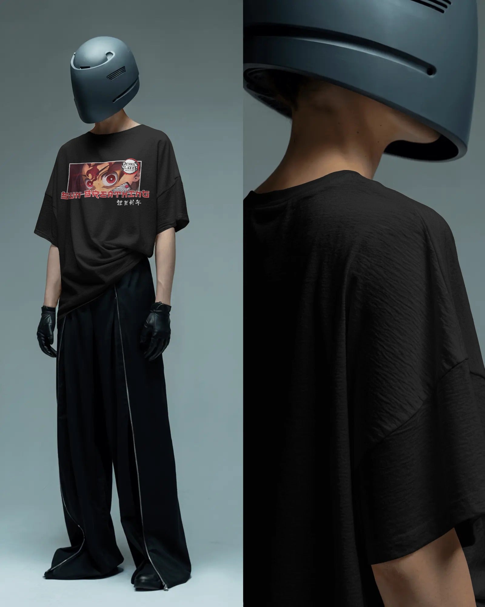 Sun Breathing Oversized Tshirt Tanjhiro Demon Slayer