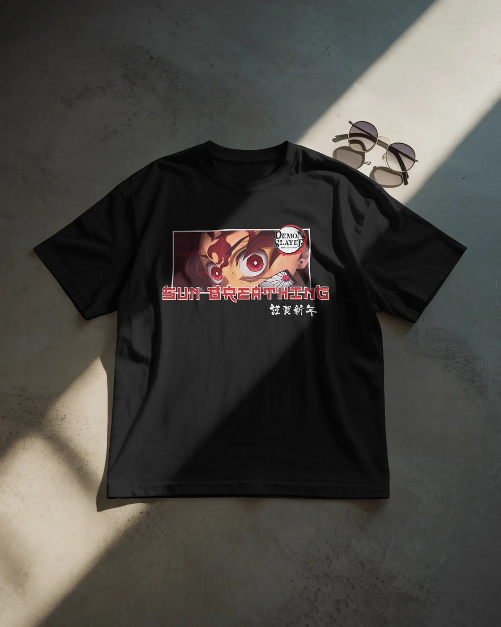 Sun Breathing Oversized Tshirt Tanjhiro Demon Slayer