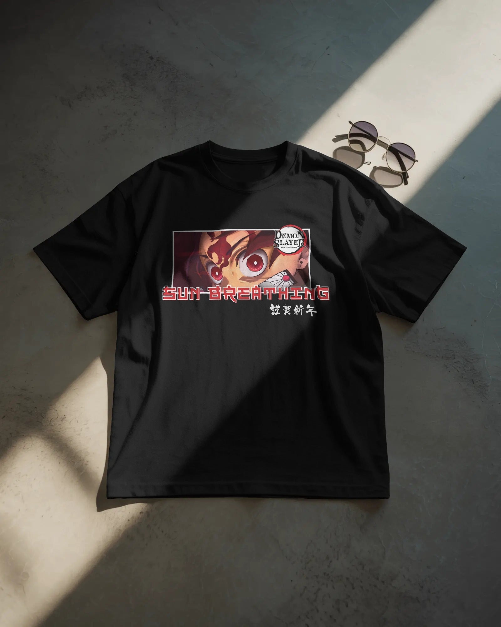 Sun Breathing Oversized Tshirt Tanjhiro Demon Slayer