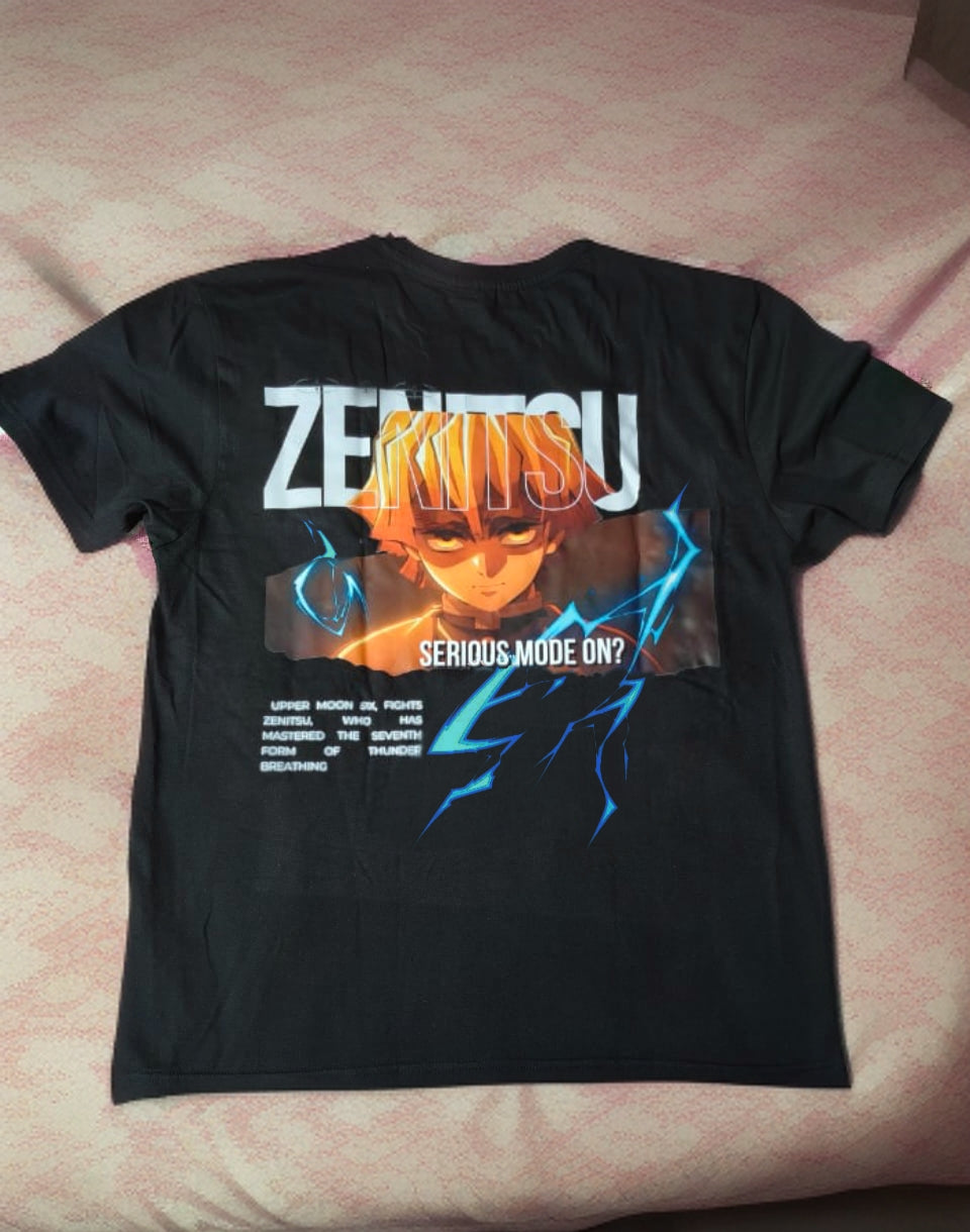 Zenitsu SERIOUS MODE ON Oversized T-Shirt - Demon slayer (For both men and women)
