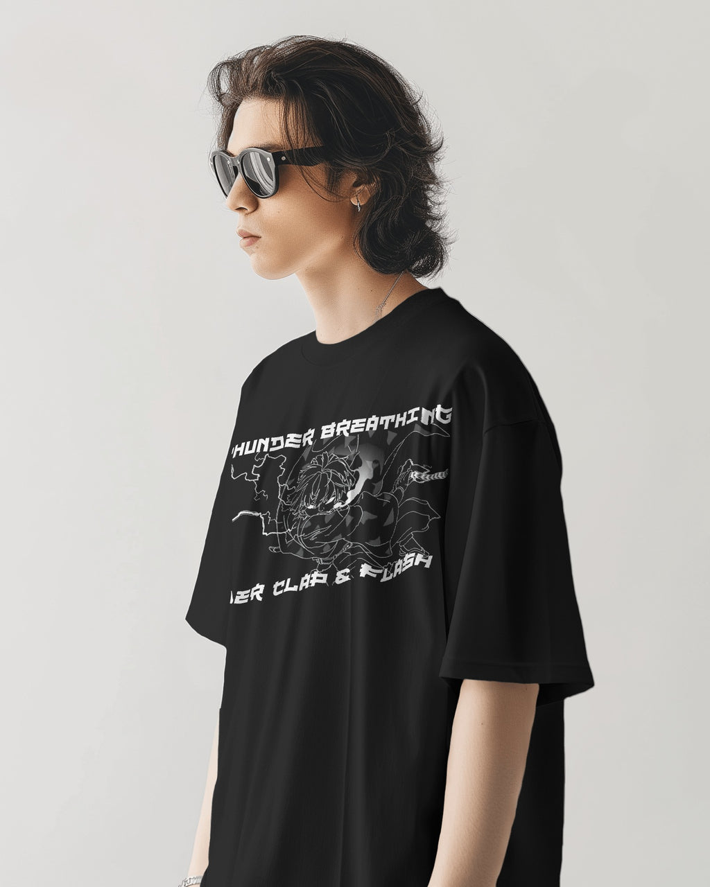 Thunder Breathing Oversized Tshirt Demon Slayer