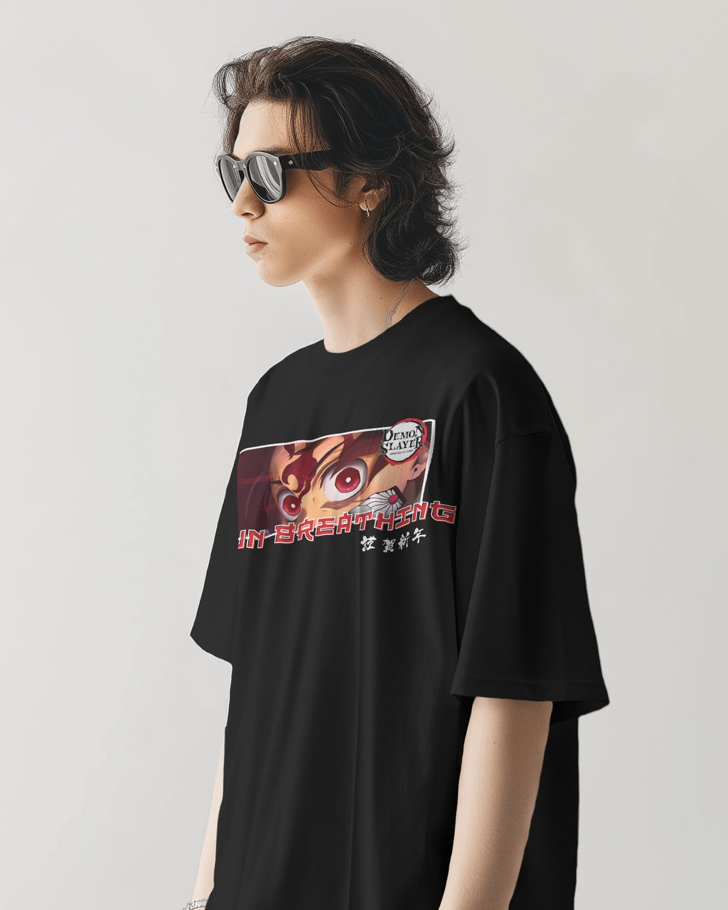 Sun Breathing Oversized Tshirt Tanjhiro Demon Slayer