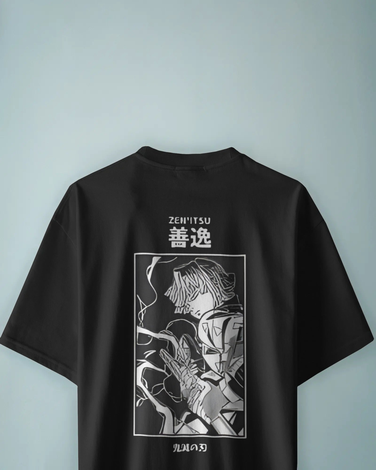 Zenitsu Black and White Oversized Tshirt Demon Slayer